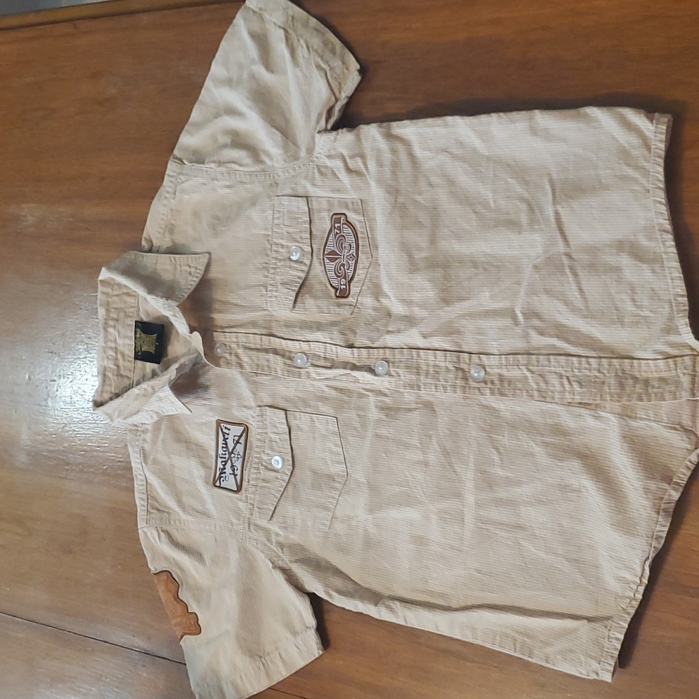 Makaveli Collared Brown Tshirt